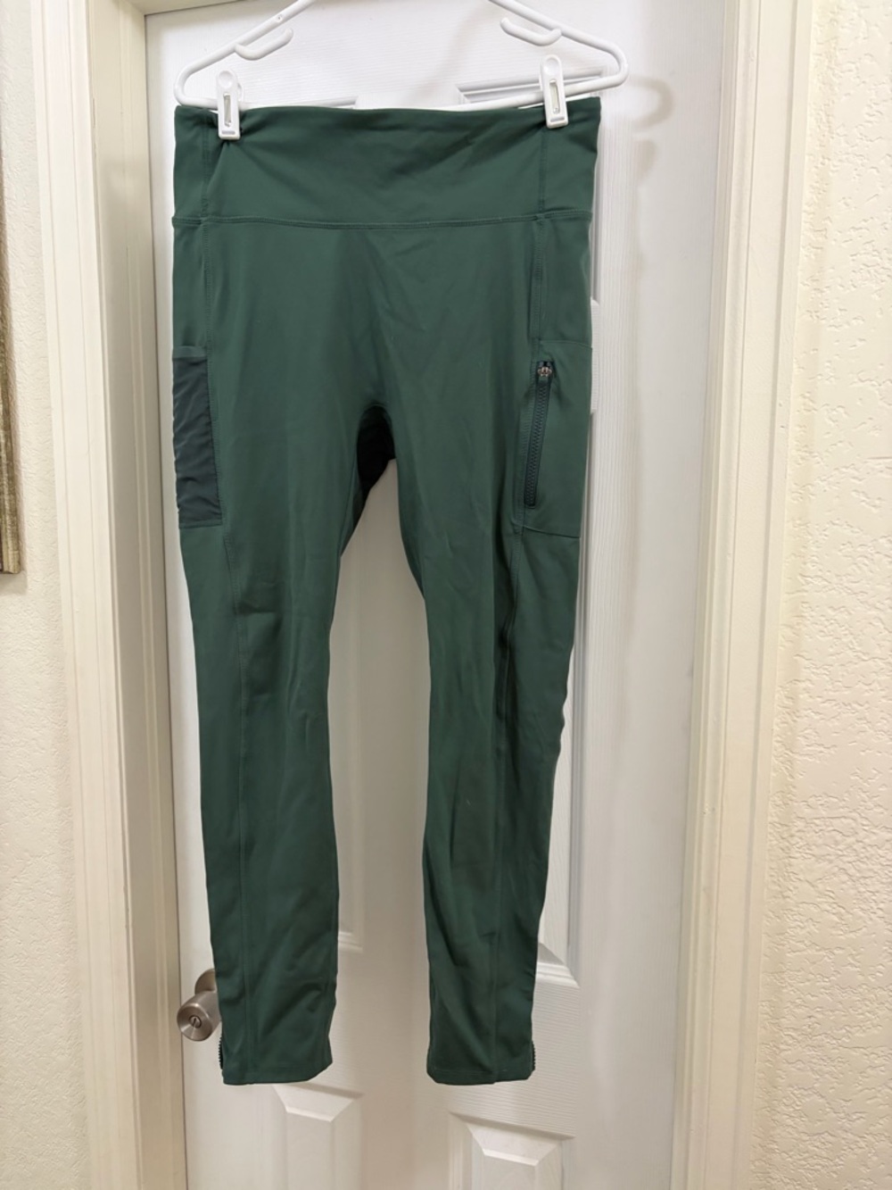 Fabletics Forest Green High-Waist Track Pants
